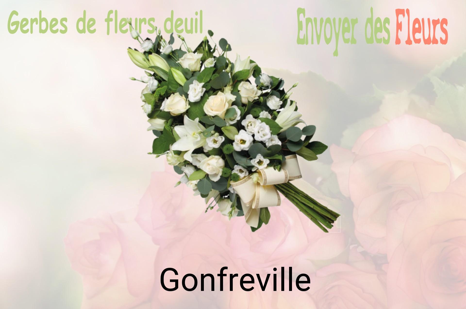 Gerbe de fleurs de deuil livrée à Gonfreville